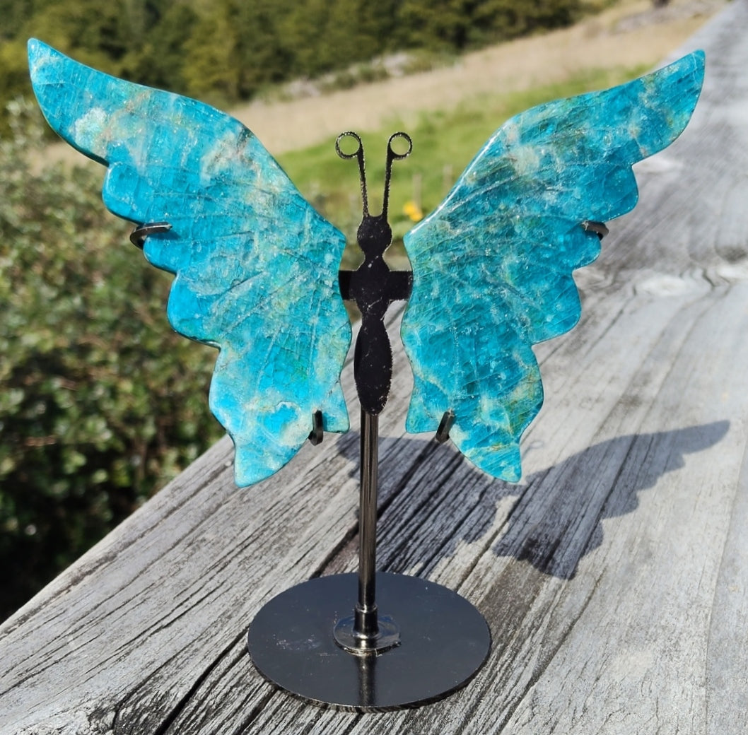 Blue Apatite Butterfly