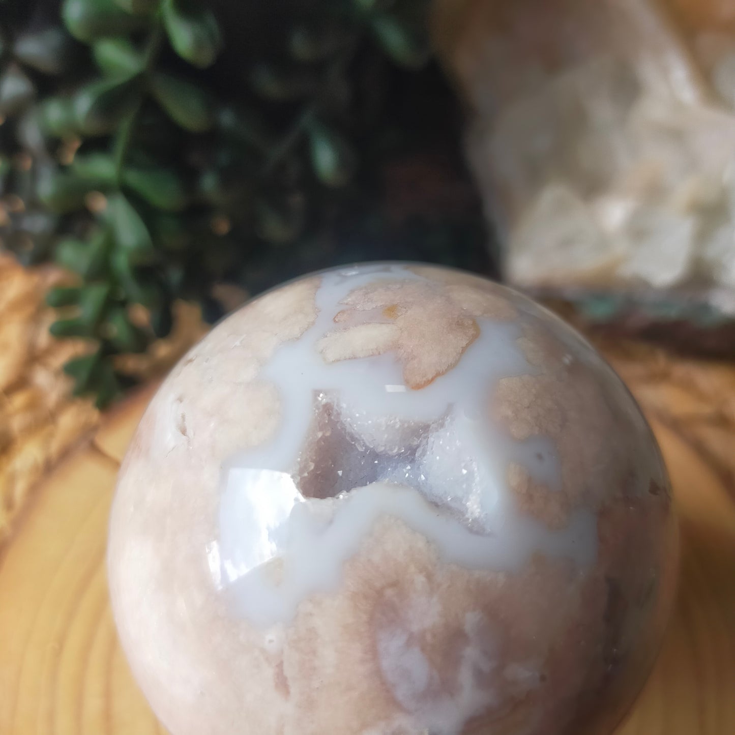 Flower Agate Sphere