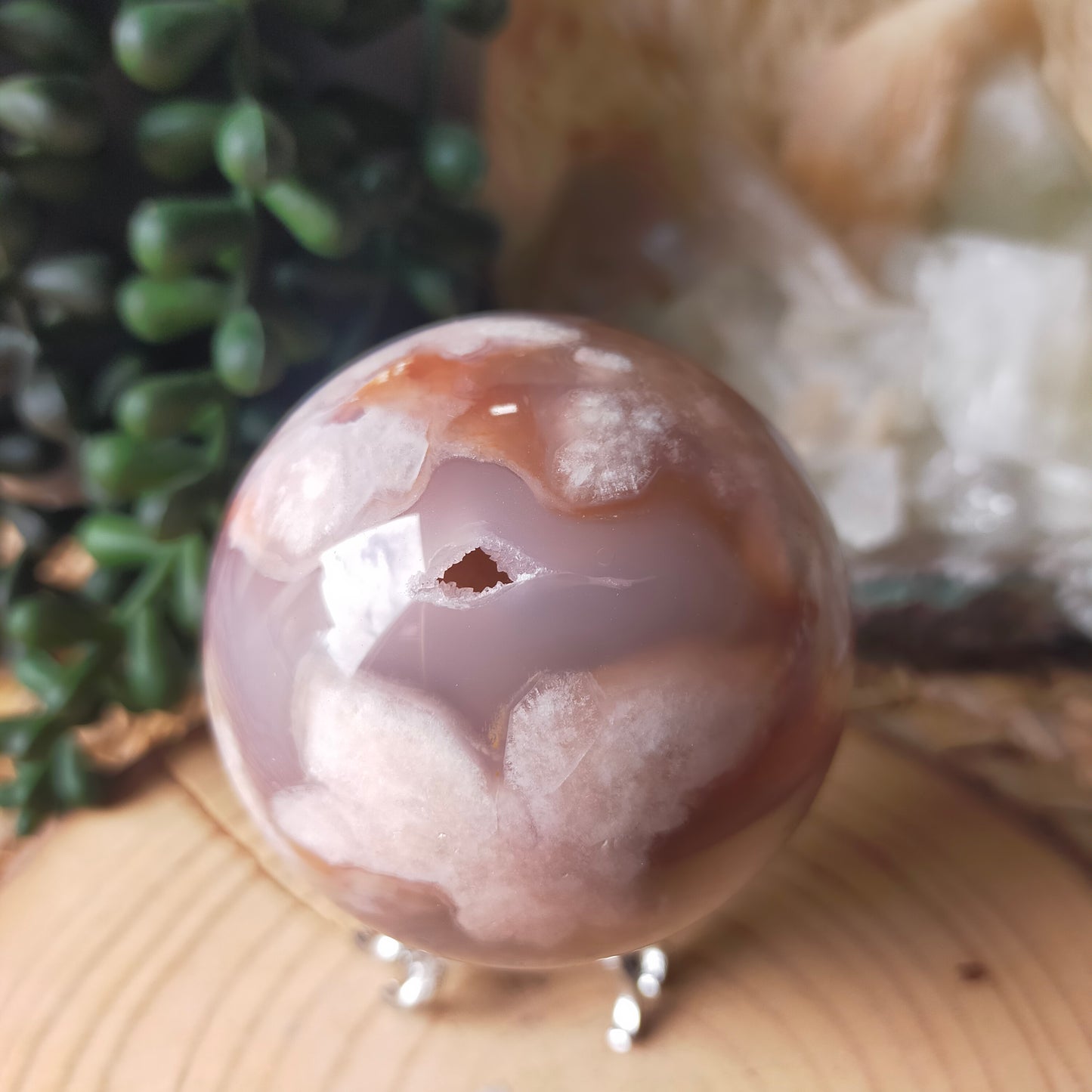 Flower Agate Sphere
