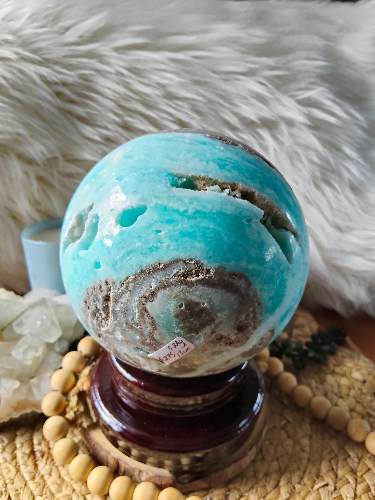 Large Hemimorphite Sphere
