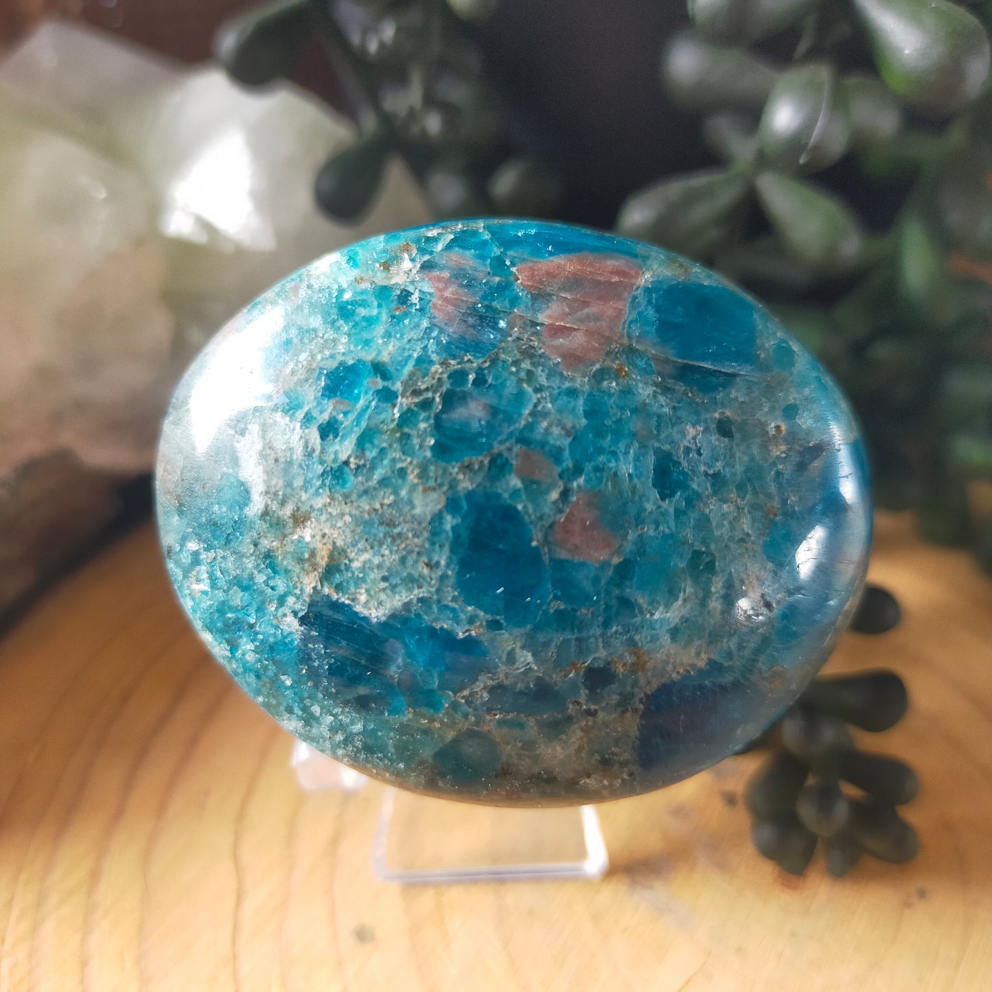 Blue Apatite Palmstone