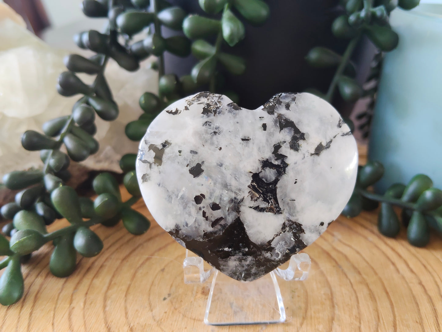Rainbow Moonstone Hearts