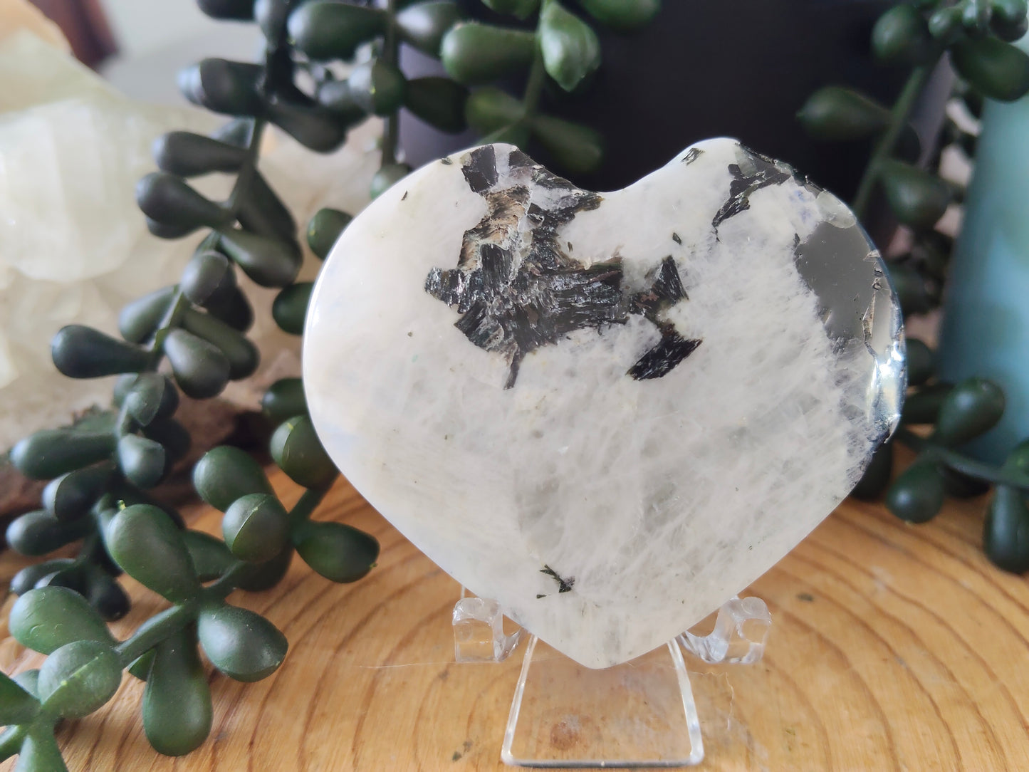 Rainbow Moonstone Hearts