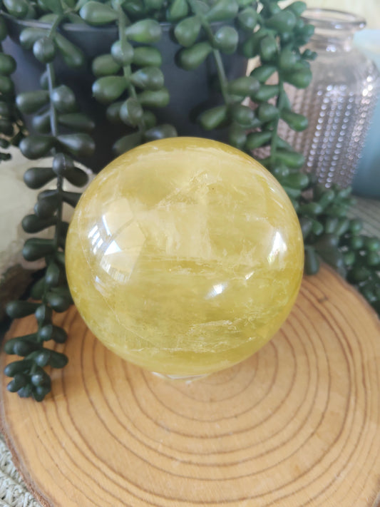 Lemon Quartz Sphere