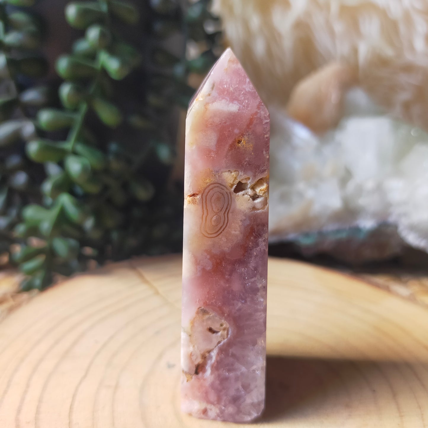 Amethyst/Flower Agate Point
