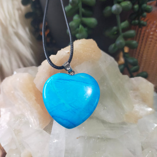 Dyed Howlite Heart Necklace