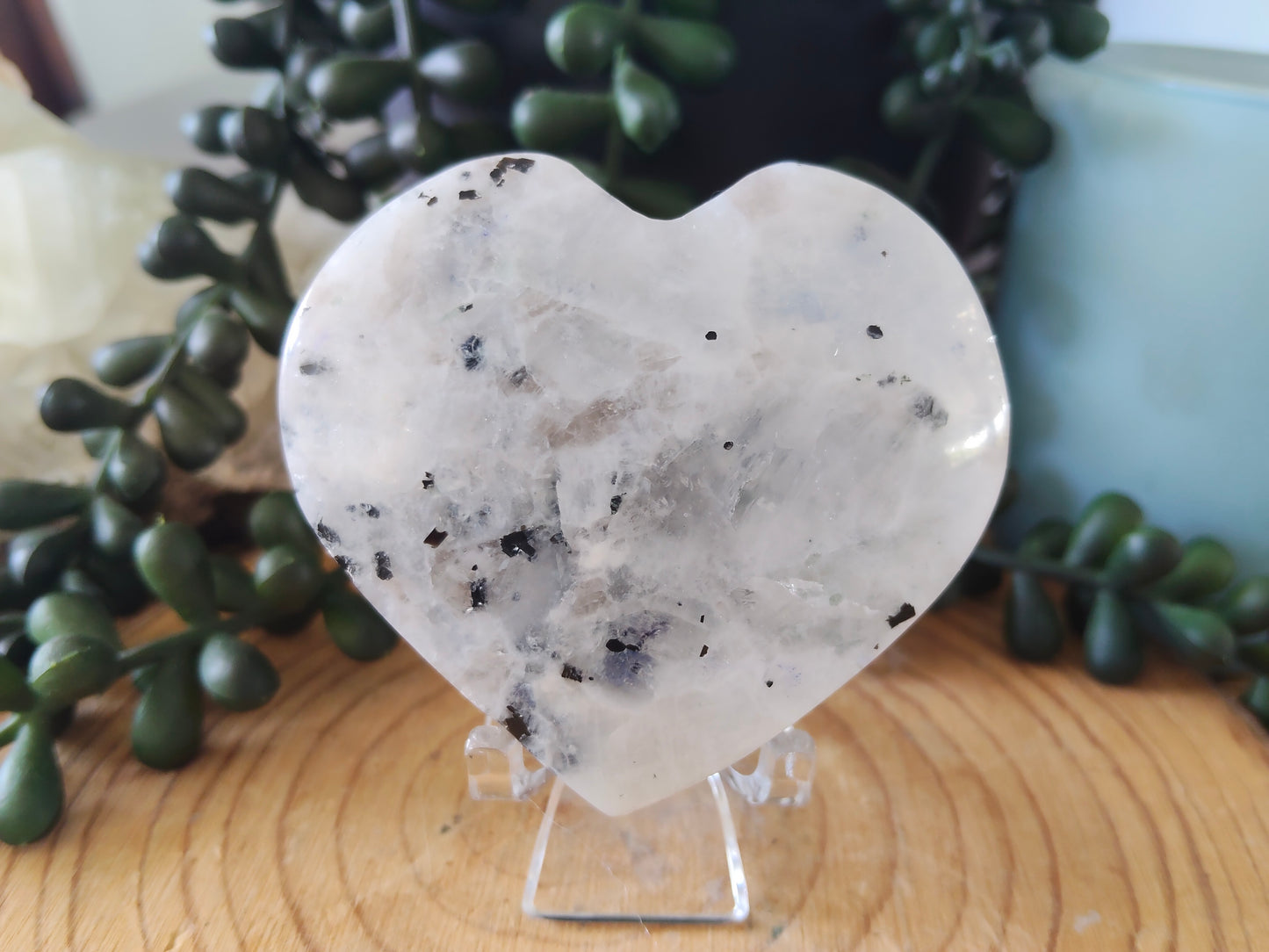 Rainbow Moonstone Hearts