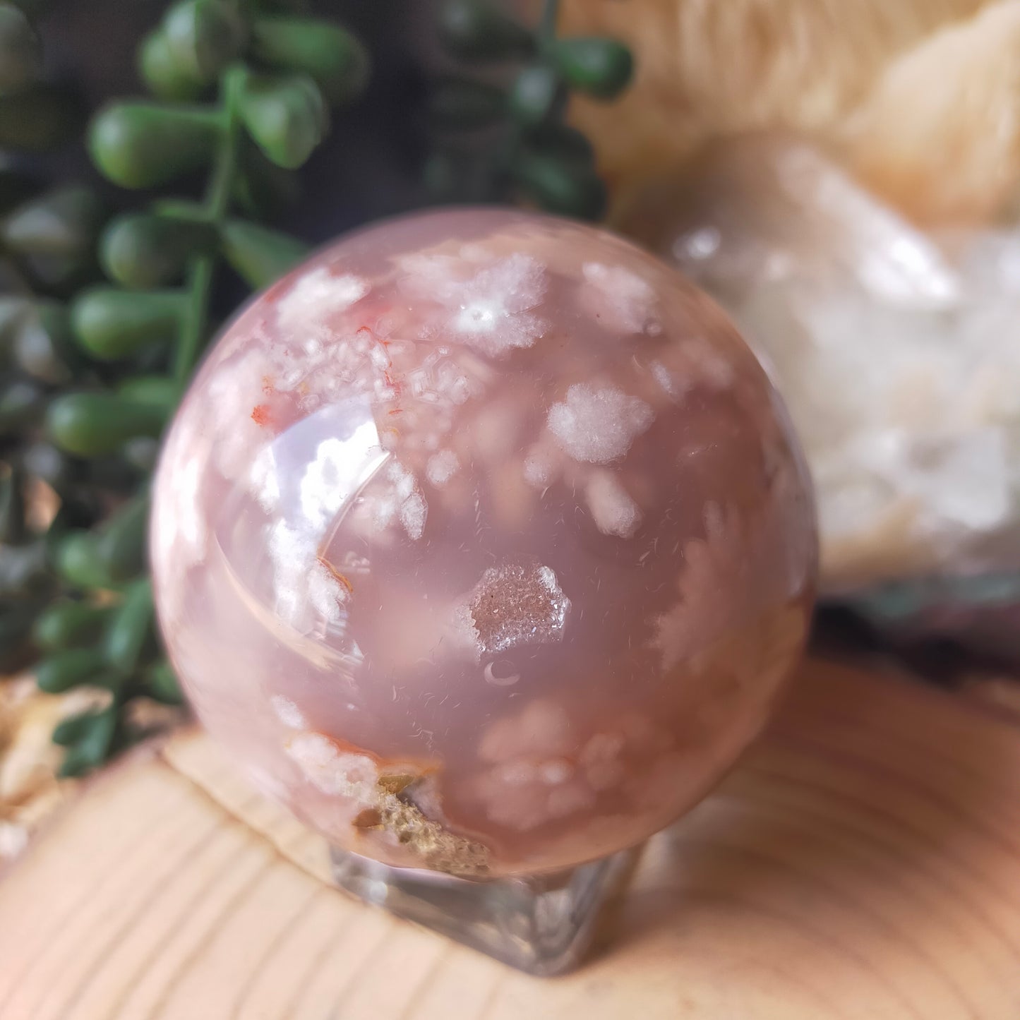 Flower Agate Sphere