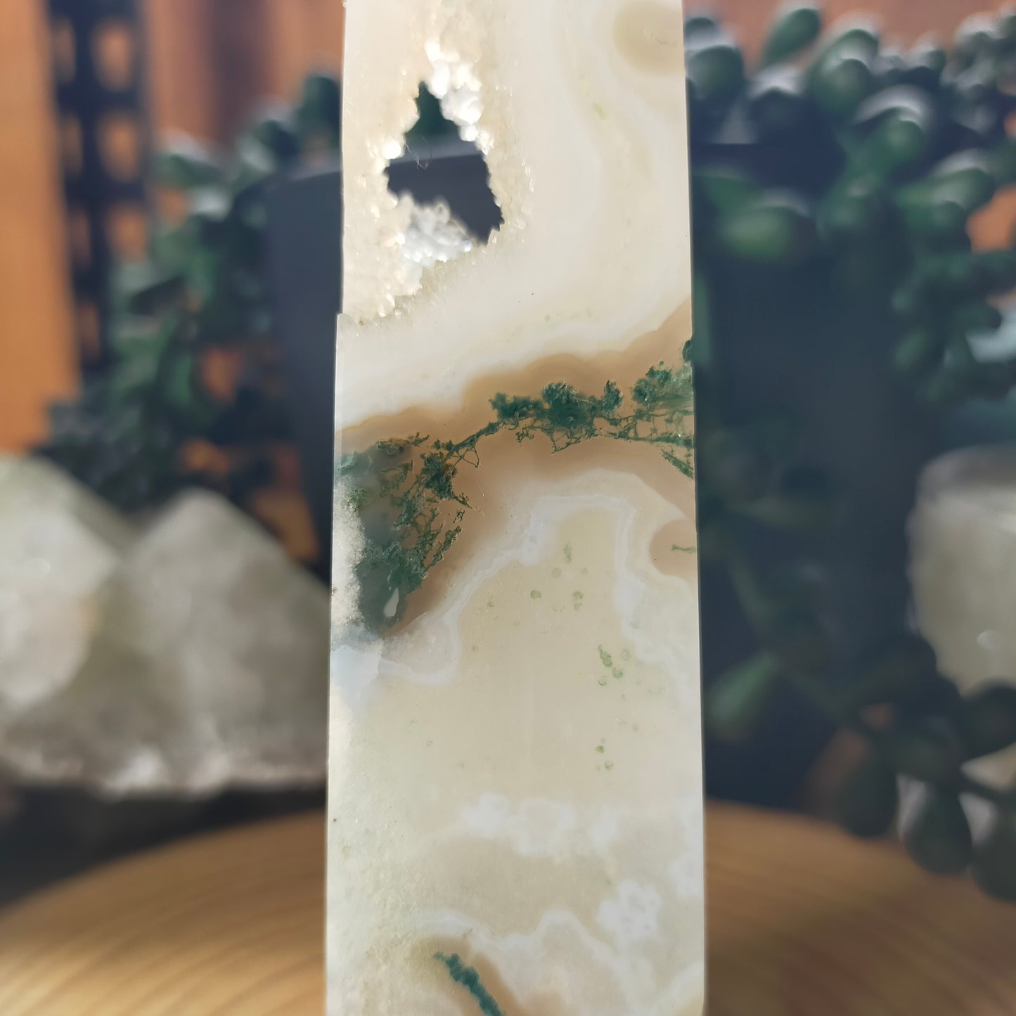 Druzy Moss Agate Point