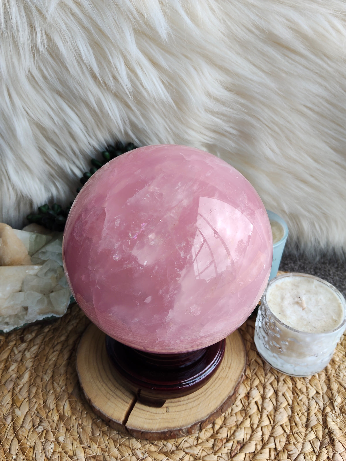 Large Rose Quartz Sphere