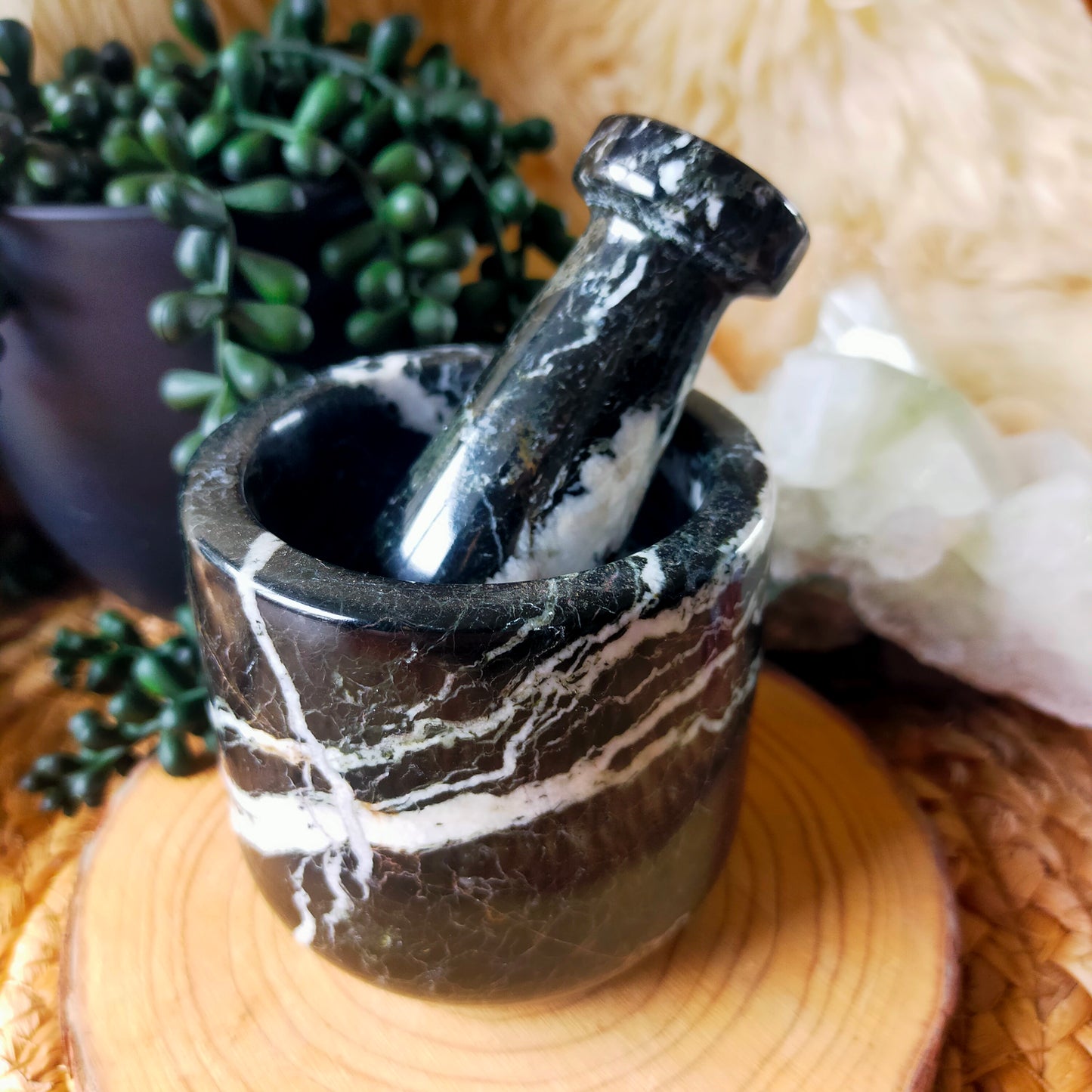 Marble Mortar and Pestle