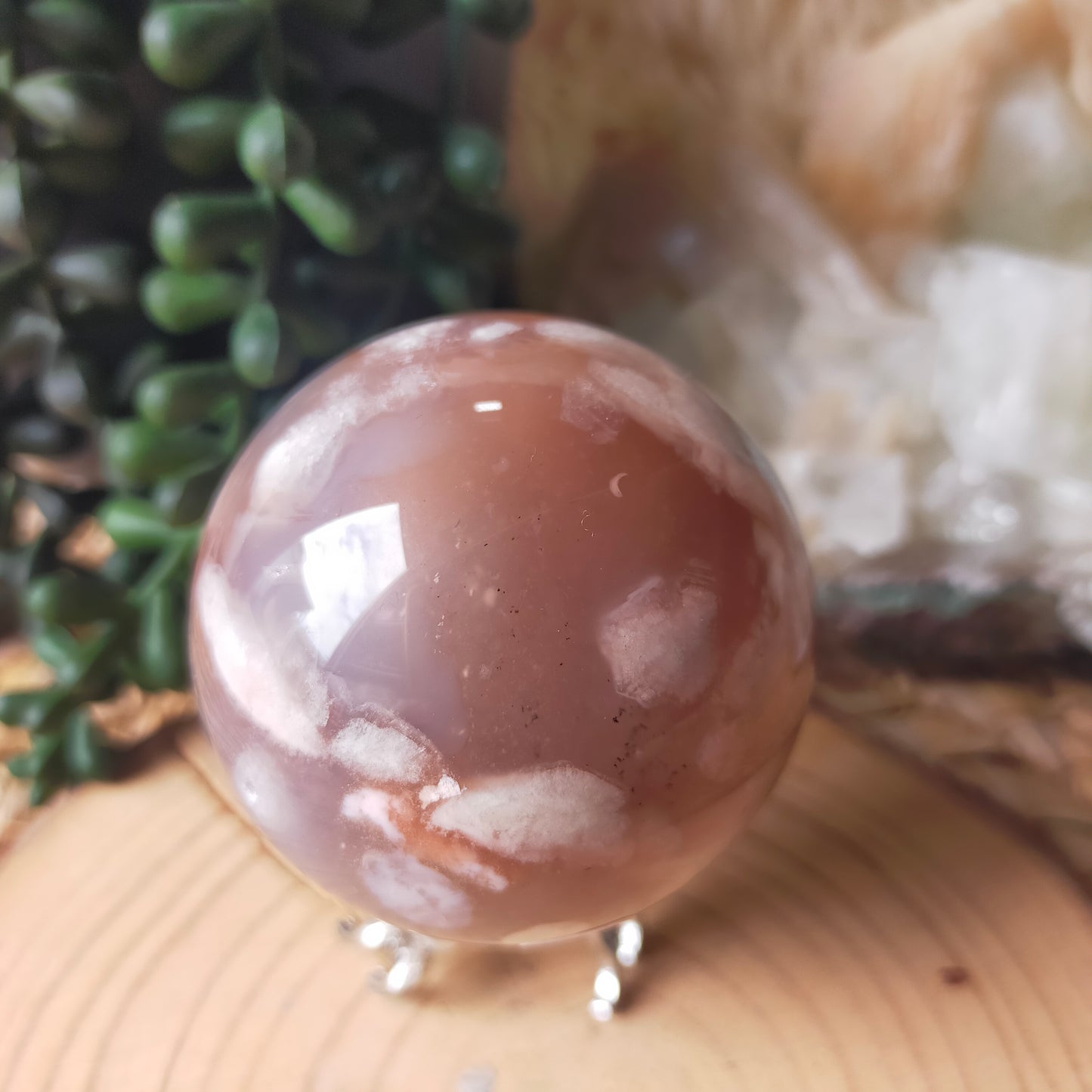 Flower Agate Sphere