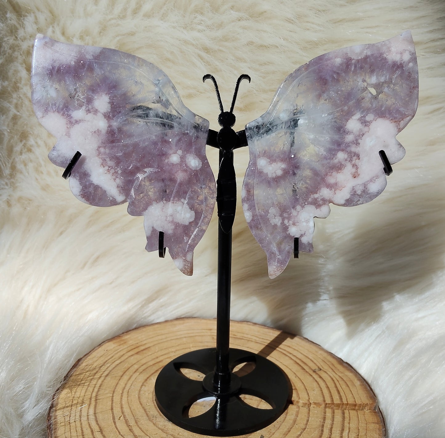 Gorgeous Amethyst/Flower Agate Butterflies