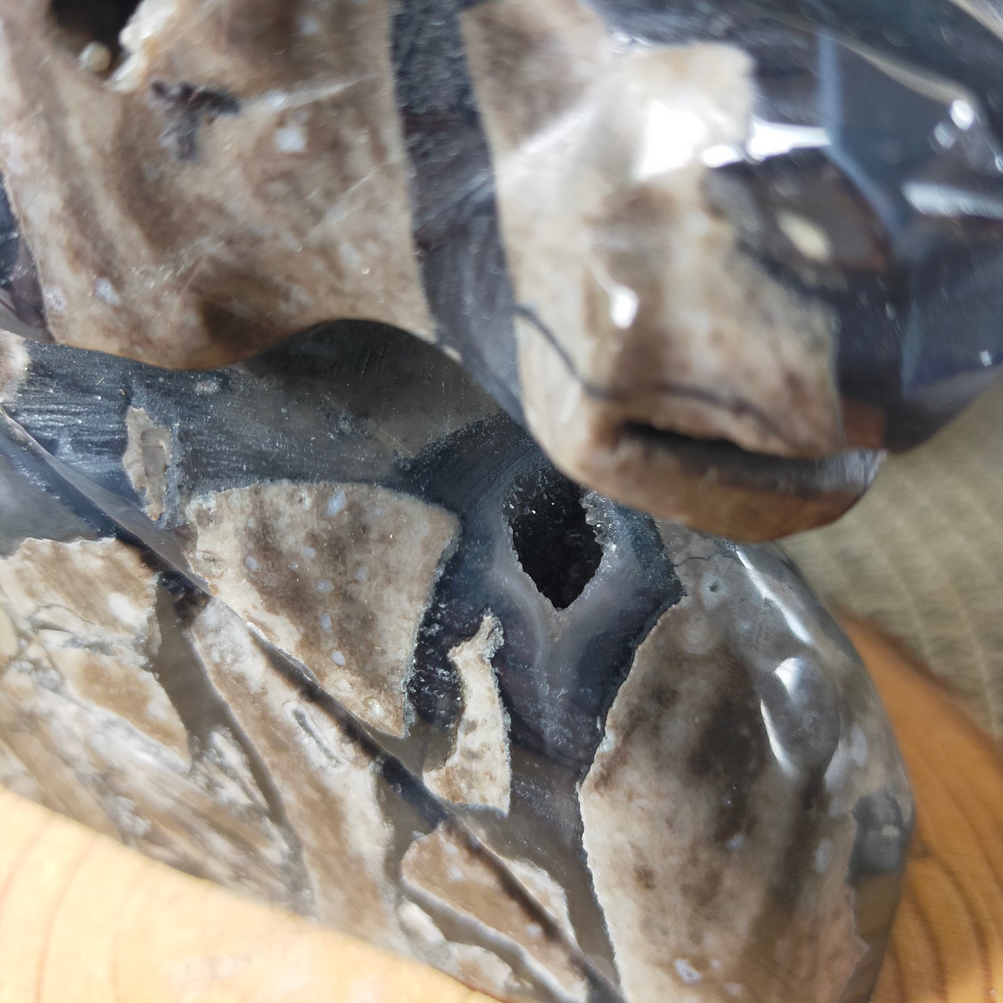 Volcano Agate Unicorn Head