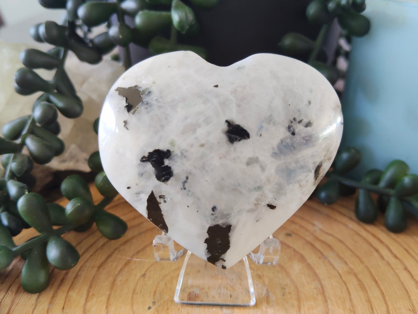 Rainbow Moonstone Hearts