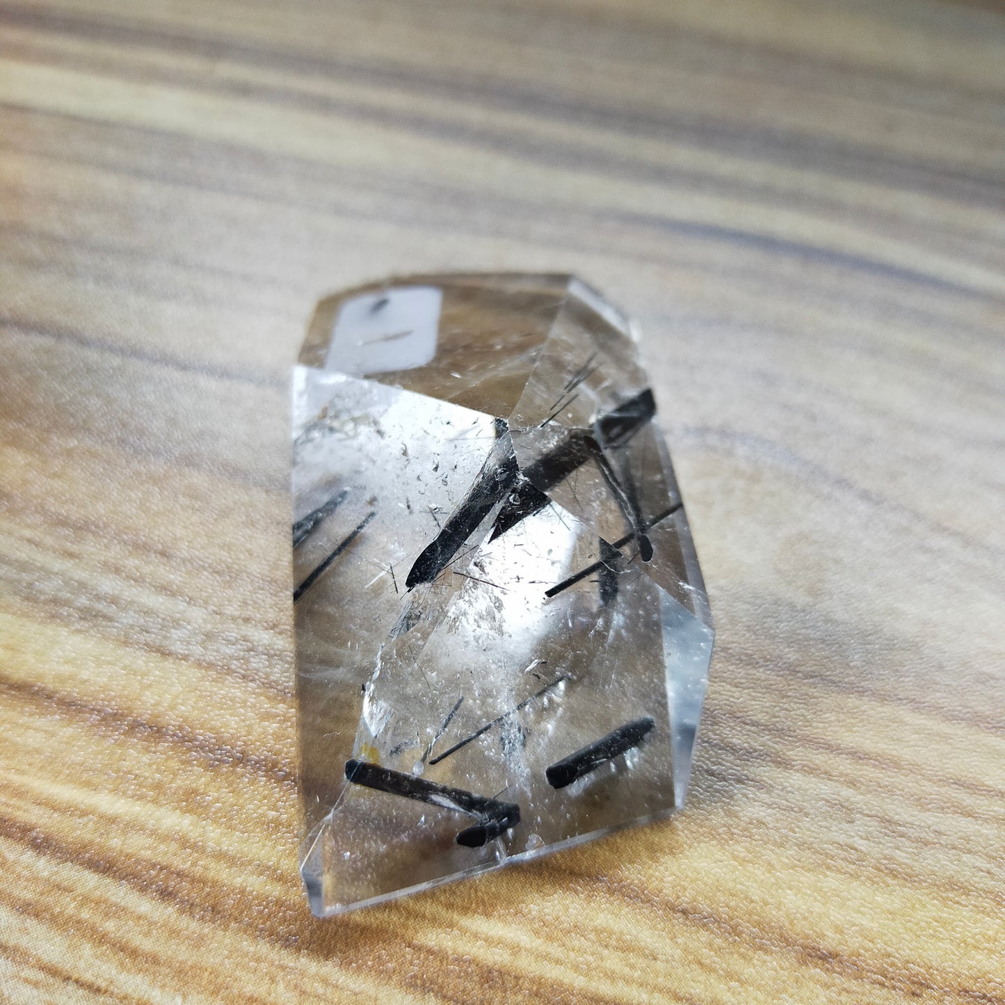 Black Tourmaline in Quartz Freeform