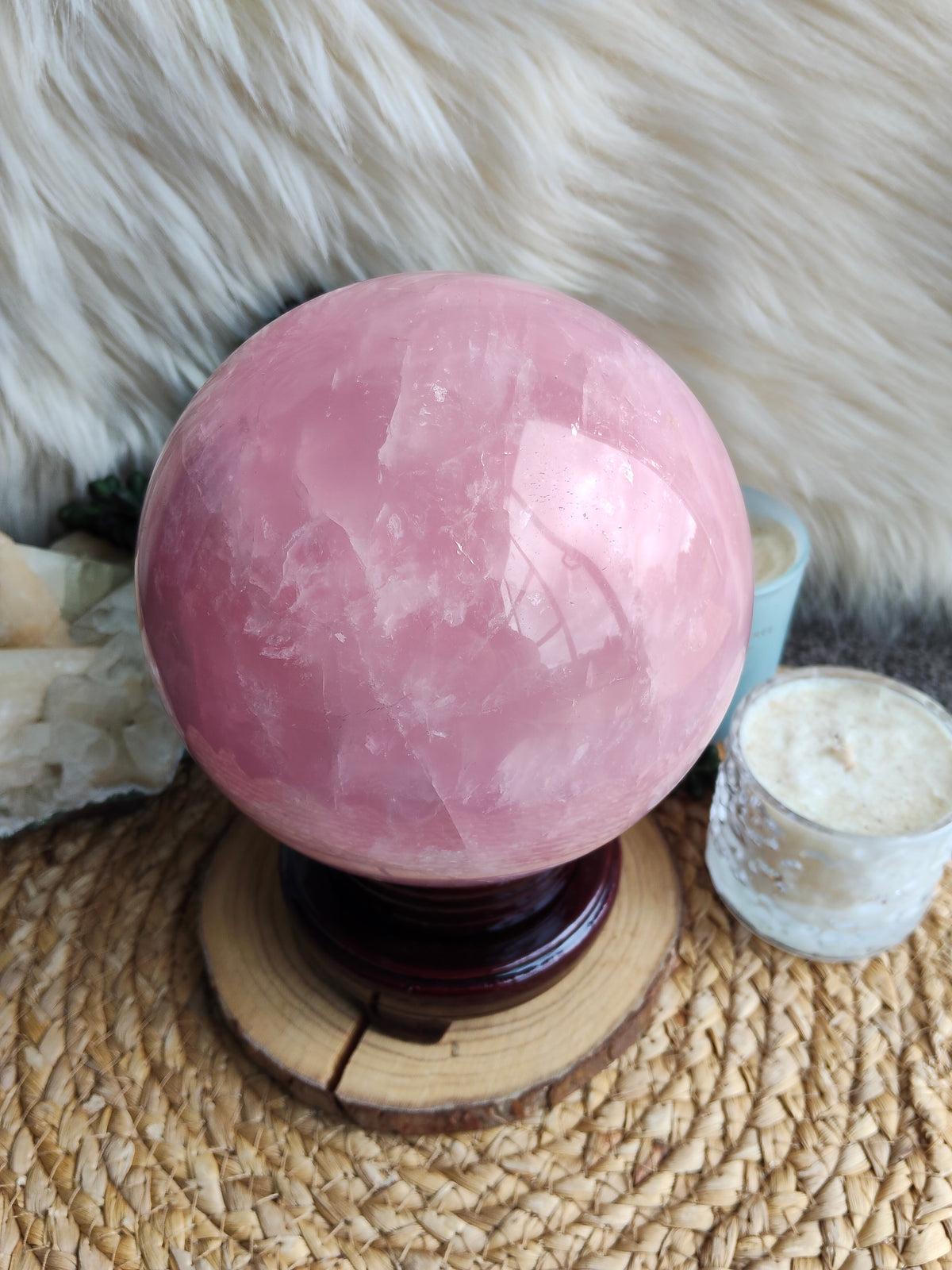 Large Rose Quartz Sphere