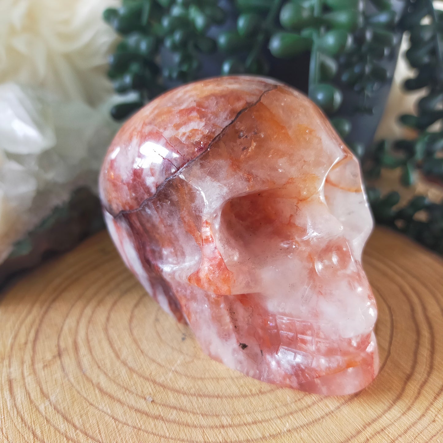 Fire Quartz Skull