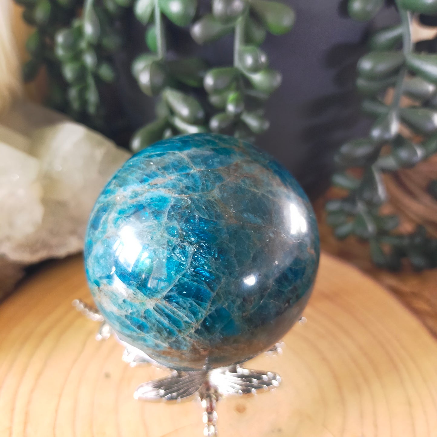 Blue Apatite Sphere