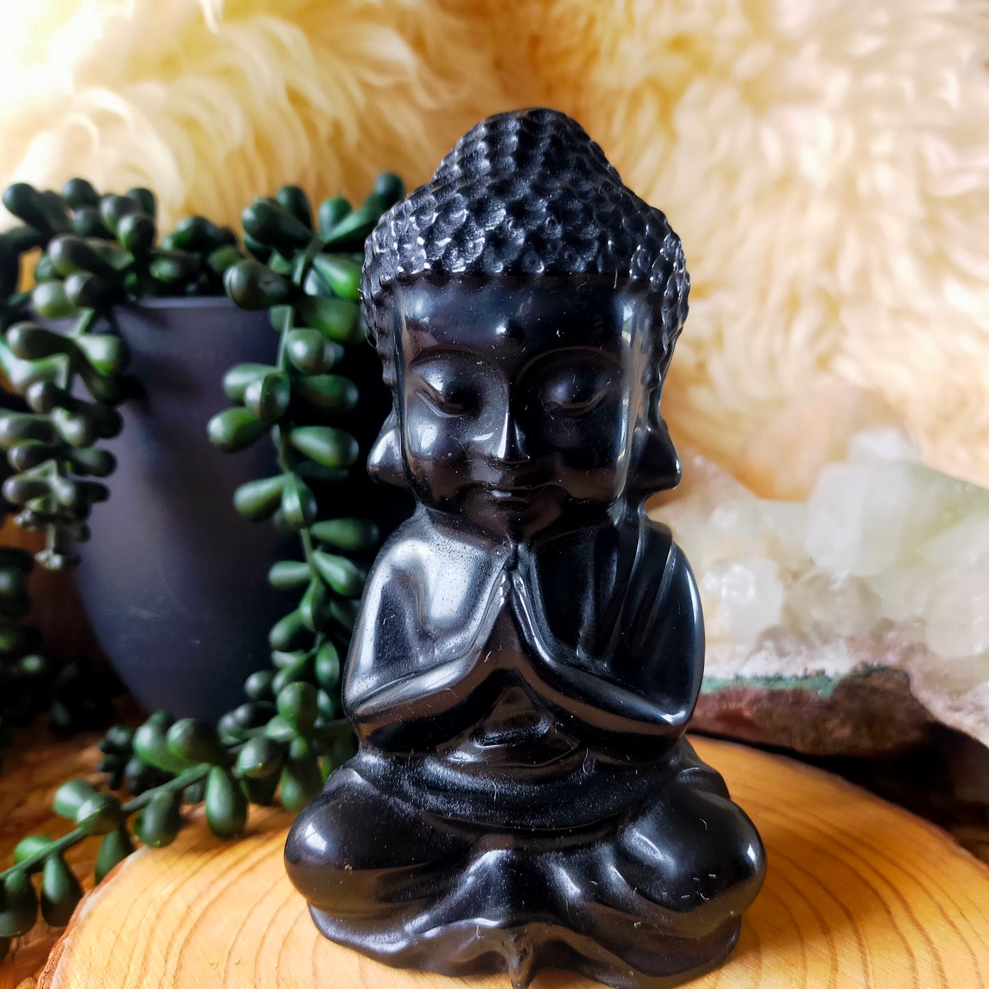 Black Obsidian Buddha