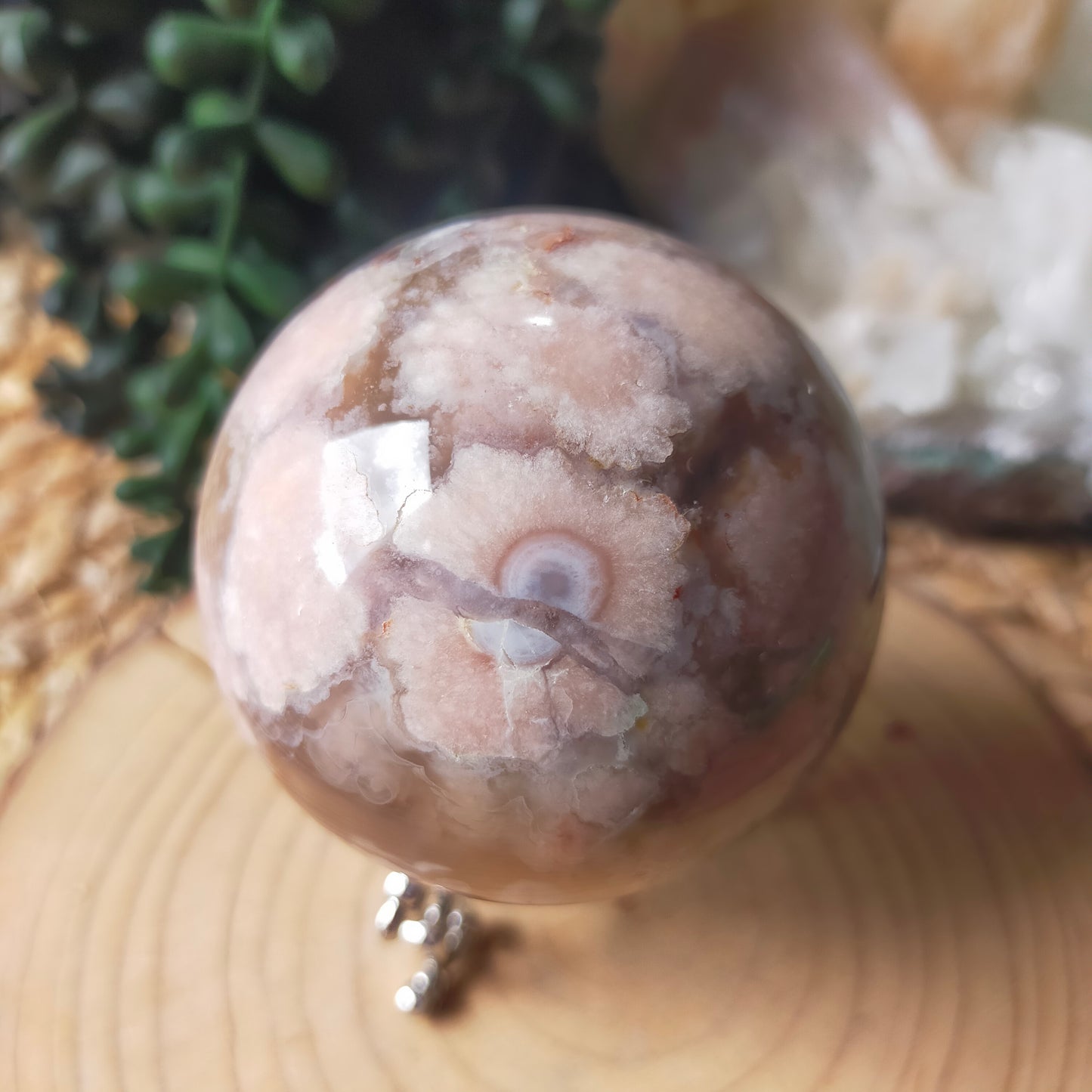 Flower Agate Sphere