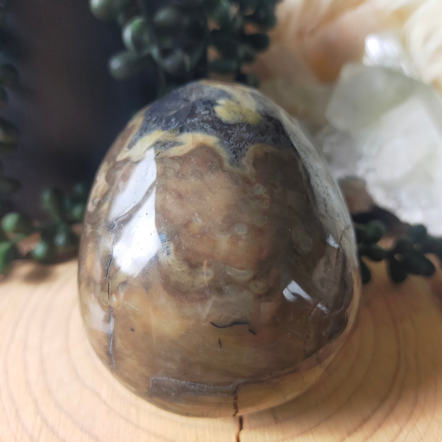 Volcano Agate Skull