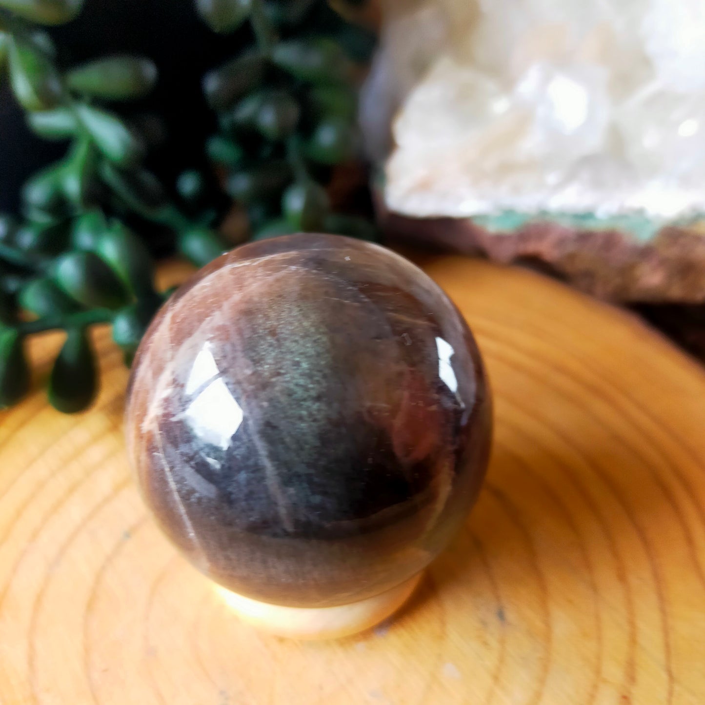 Black Moonstone/Sunstone Sphere