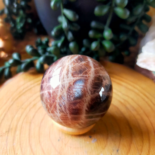 Black Moonstone/Sunstone Sphere