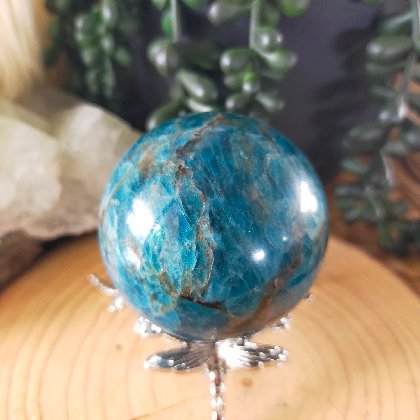 Blue Apatite Sphere