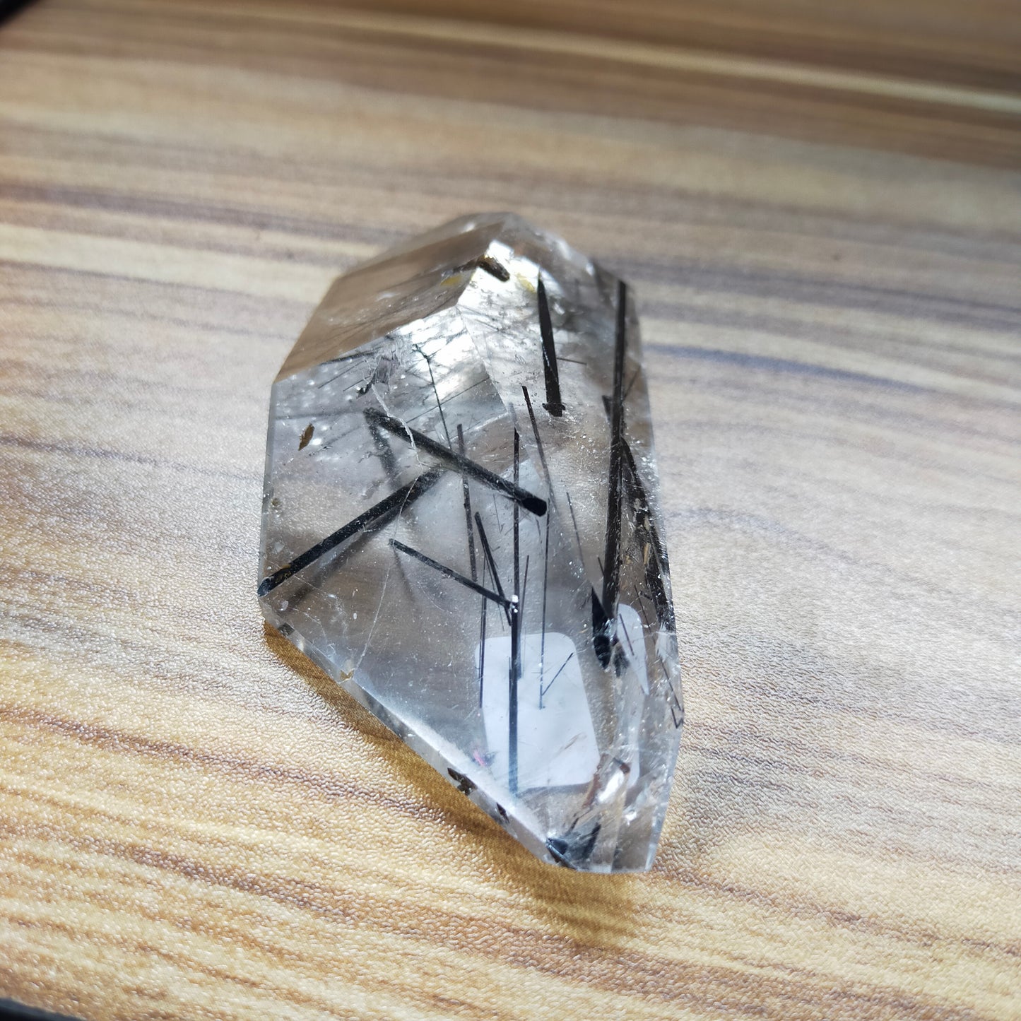 Black Tourmaline in Quartz Freeform