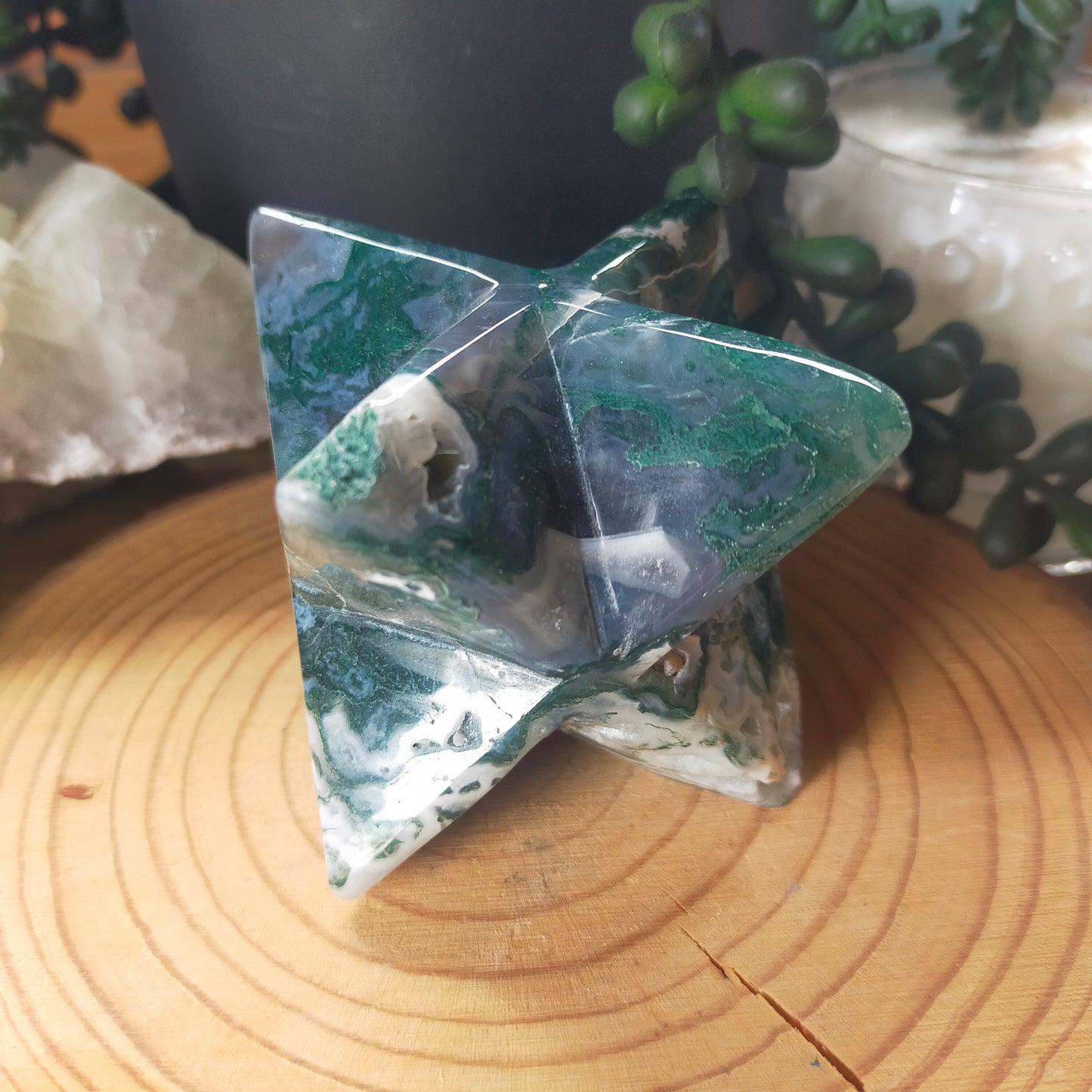 Moss Agate Merkaba