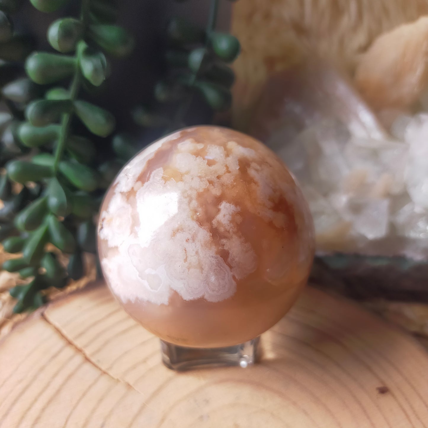 Flower Agate Sphere