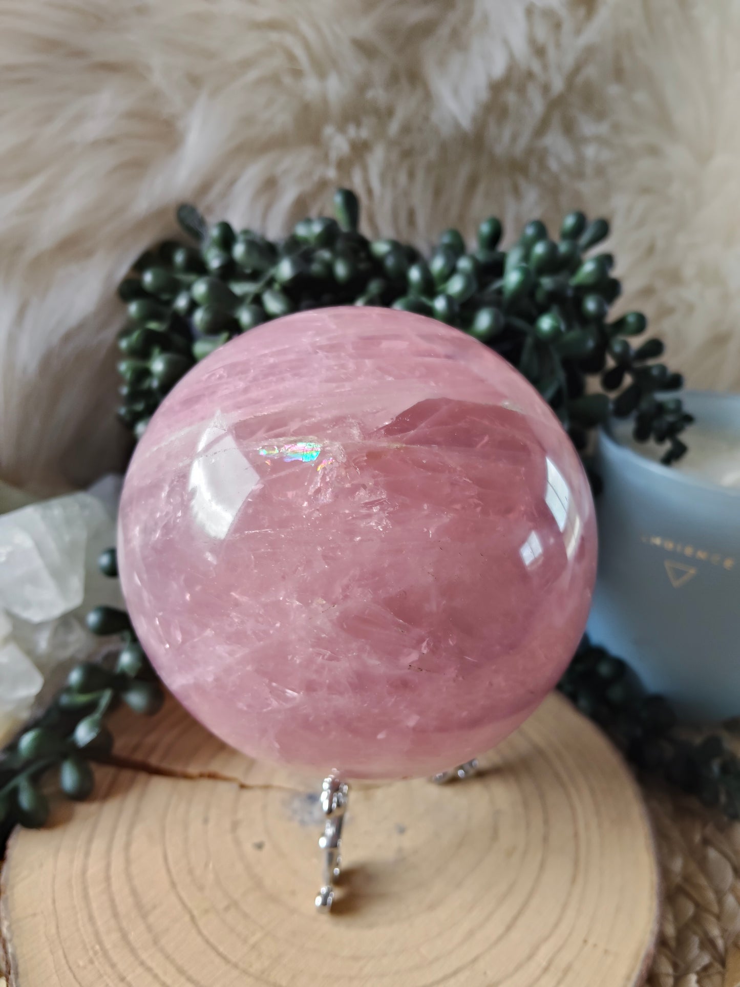 Asterism Rose Quartz Sphere
