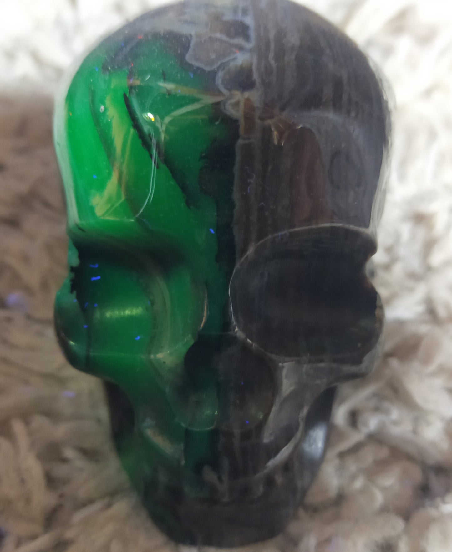 Volcano Agate Skull