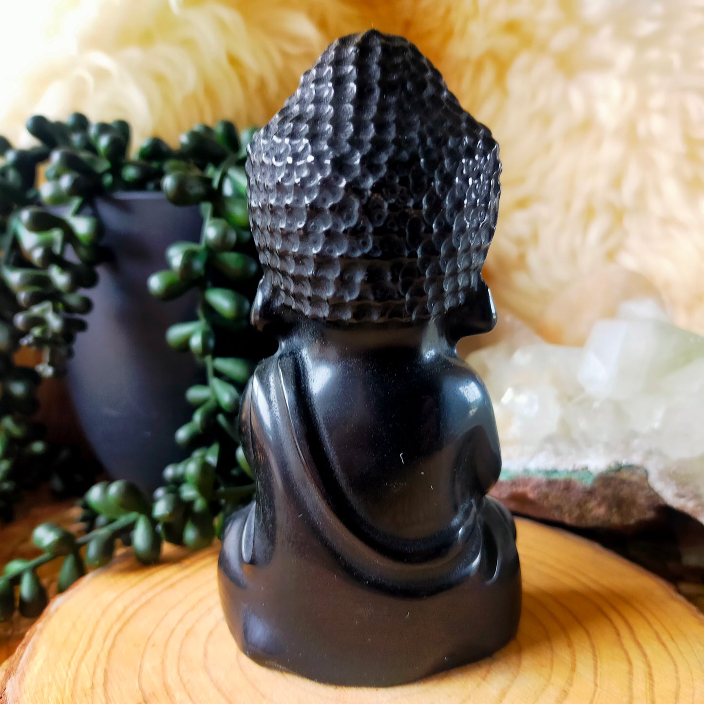 Black Obsidian Buddha