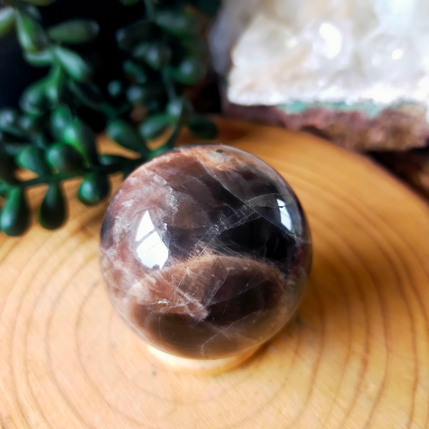 Black Moonstone/Sunstone Sphere