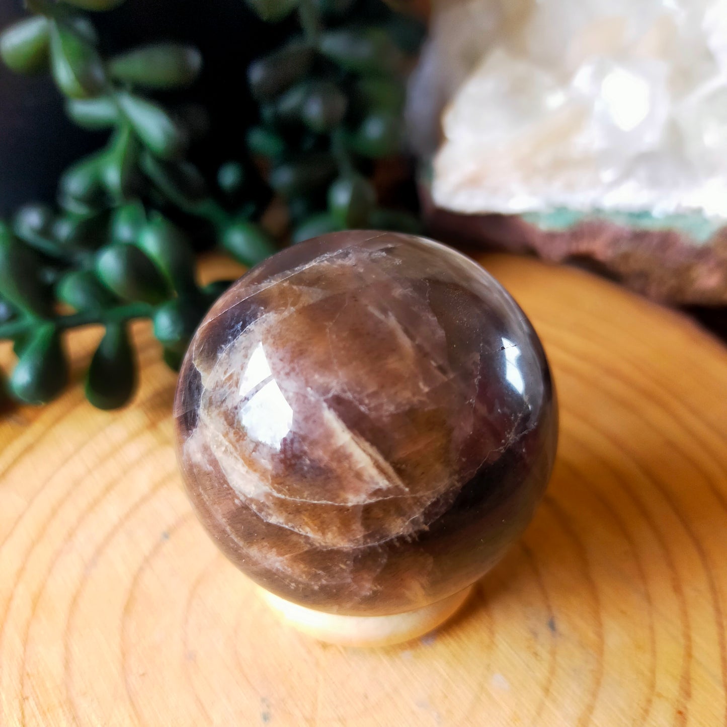 Black Moonstone/Sunstone Sphere