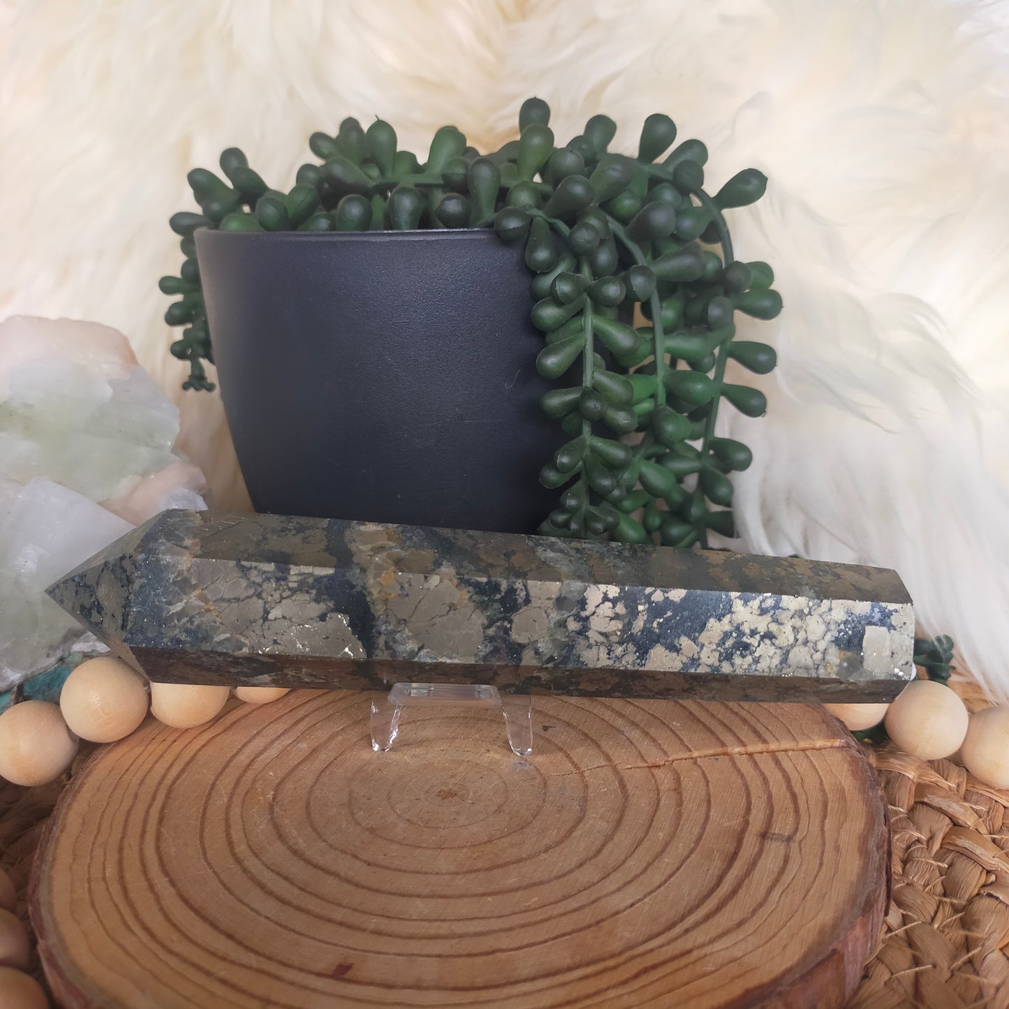 Pyrite in Magnetite Wands