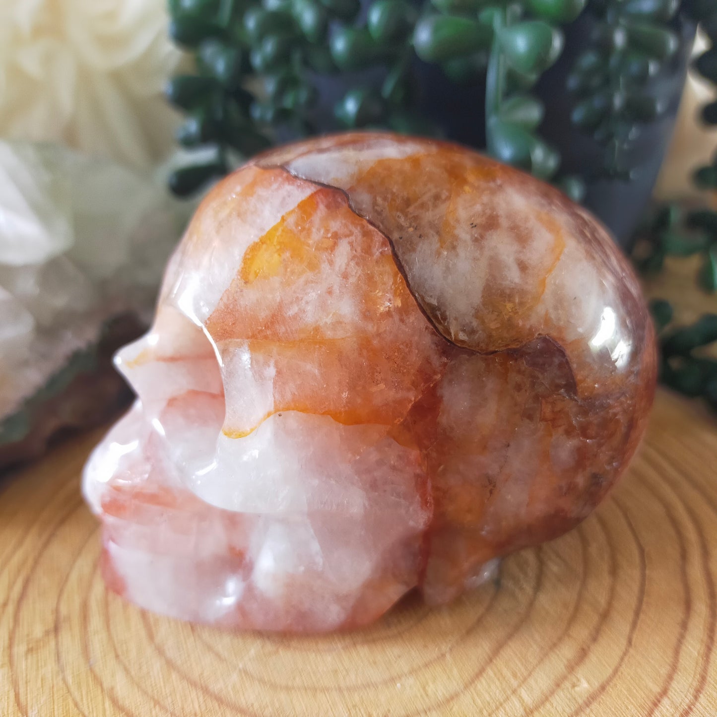 Fire Quartz Skull