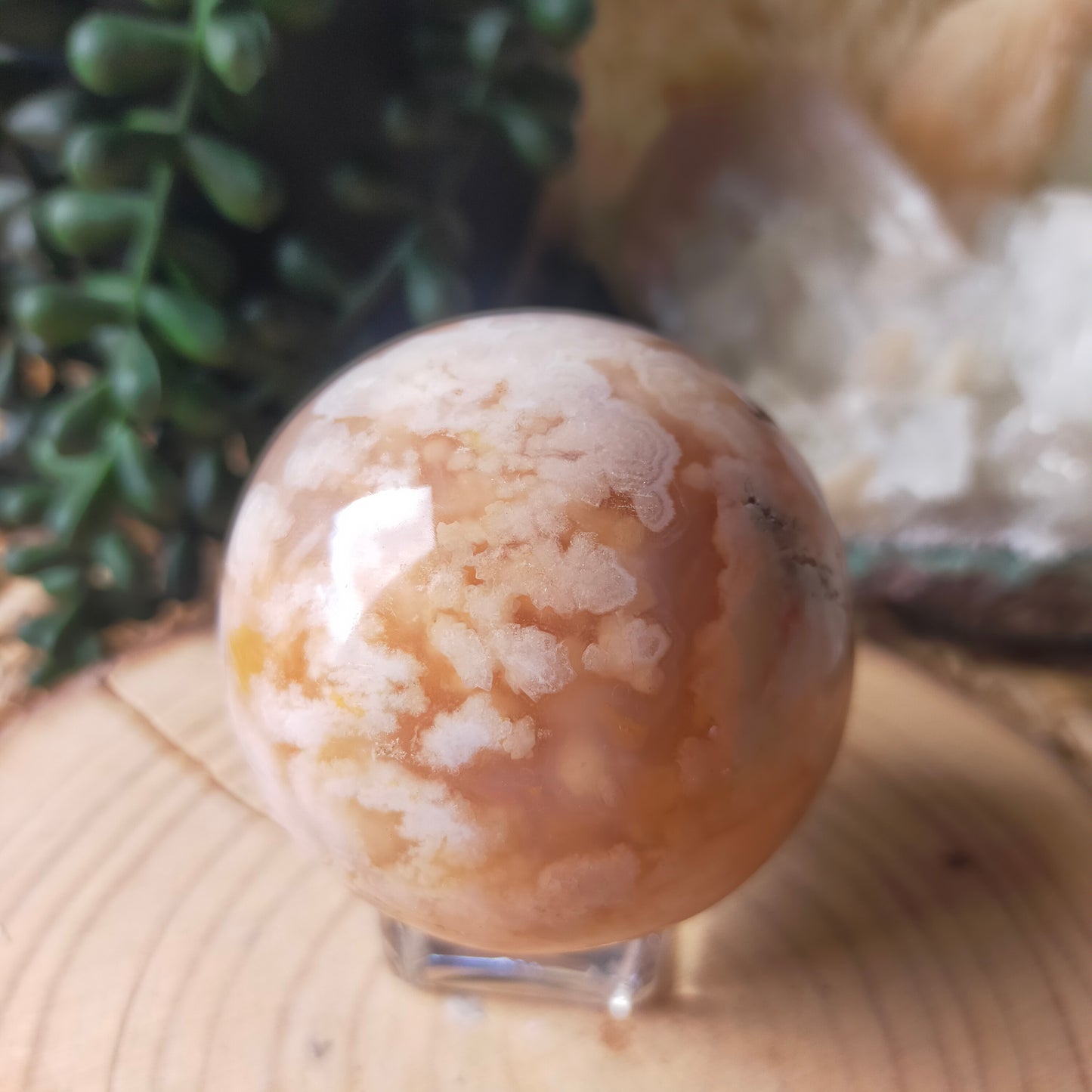 Flower Agate Sphere