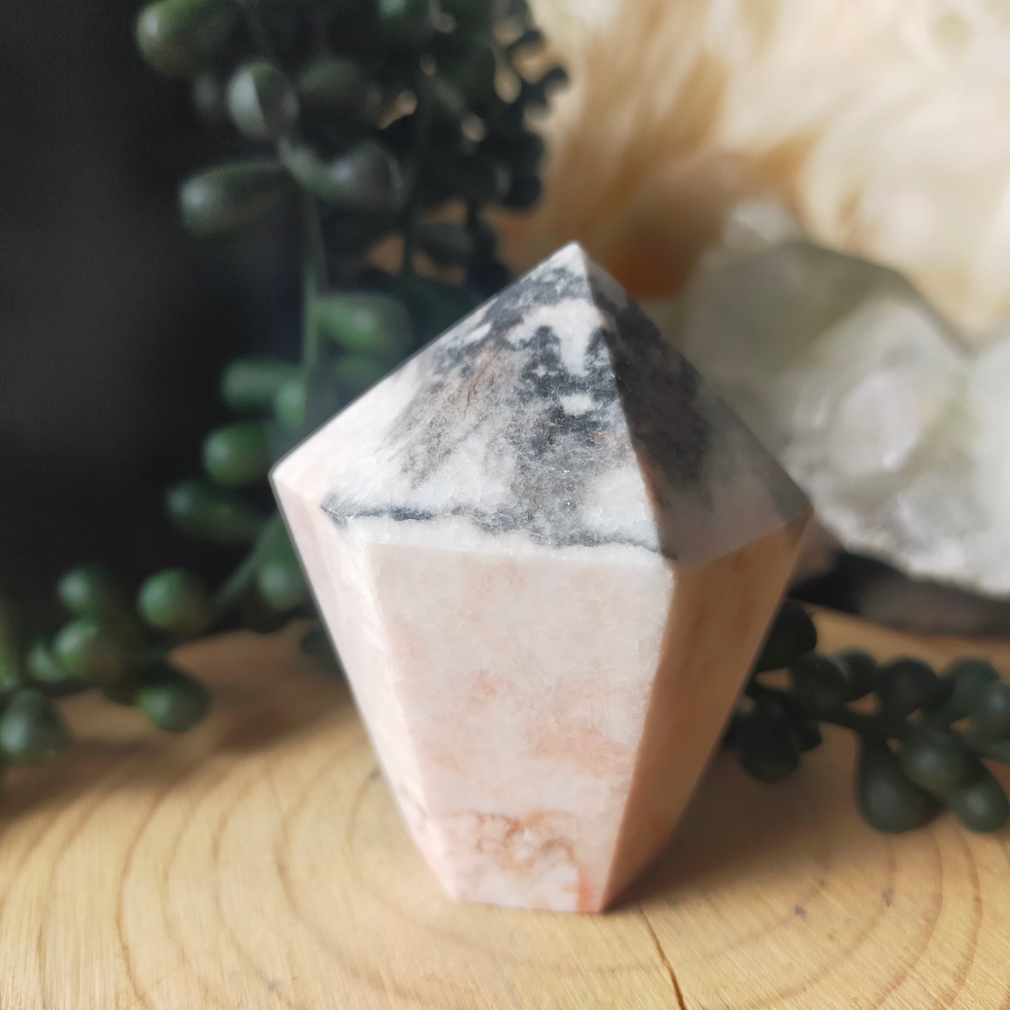 Pink Zebra Jasper Cupcake Point