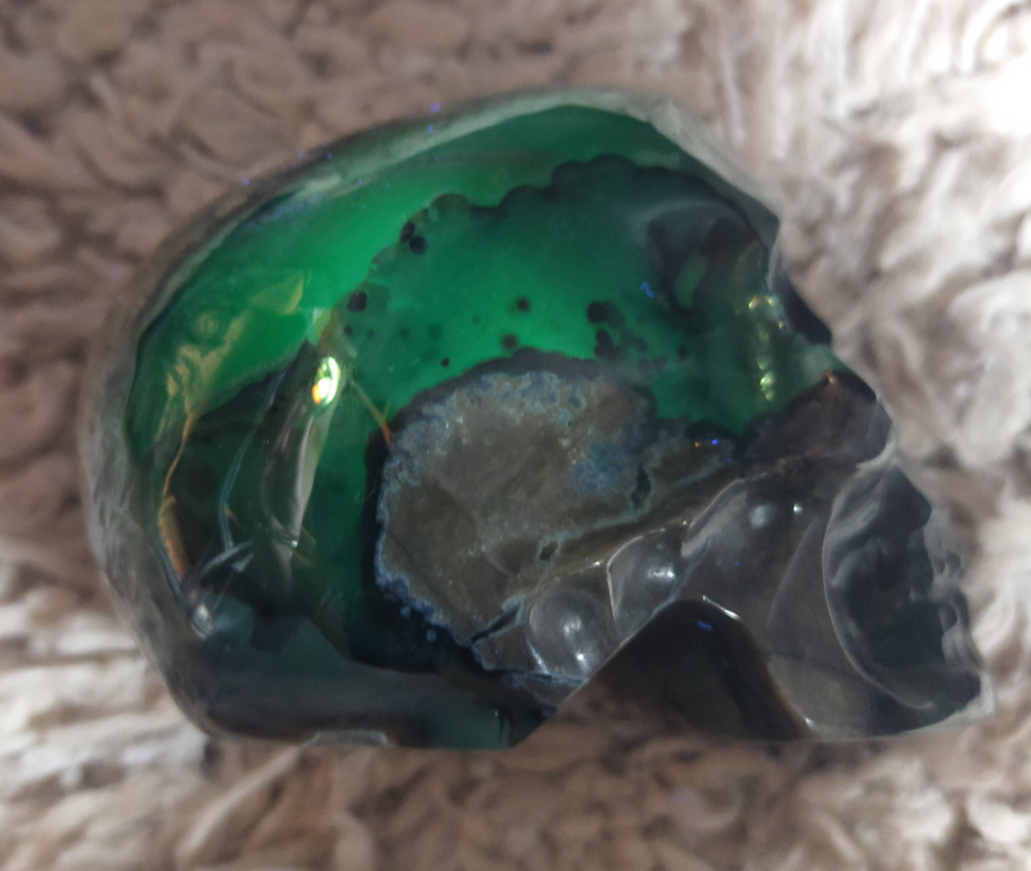 Volcano Agate Skull