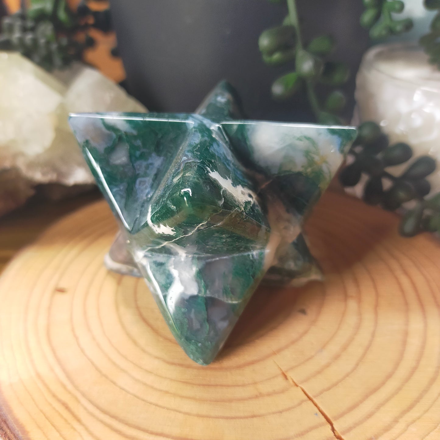 Moss Agate Merkaba