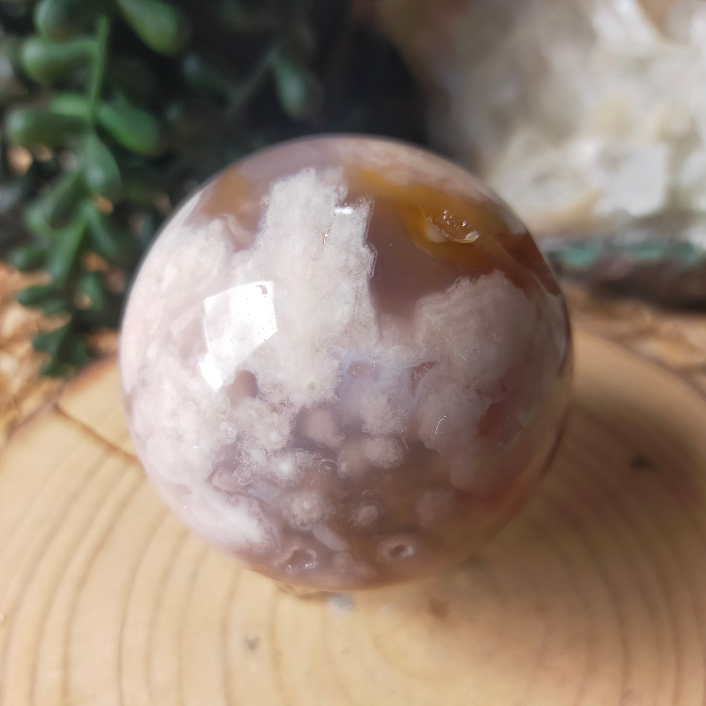 Flower Agate Sphere
