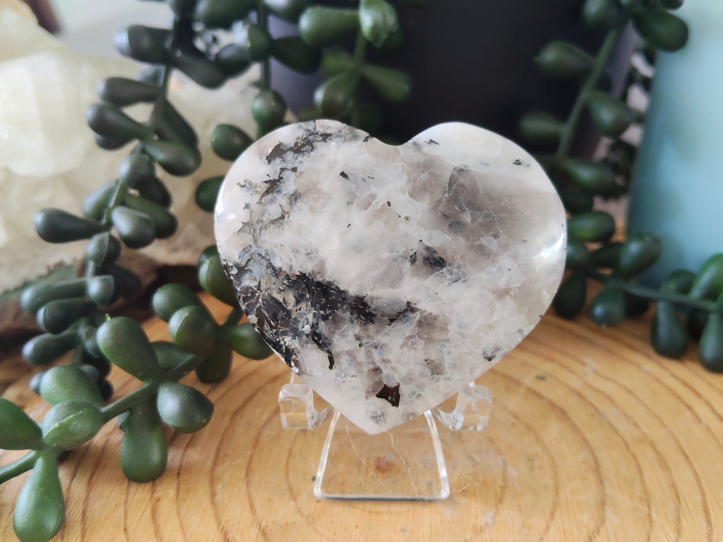 Rainbow Moonstone Hearts