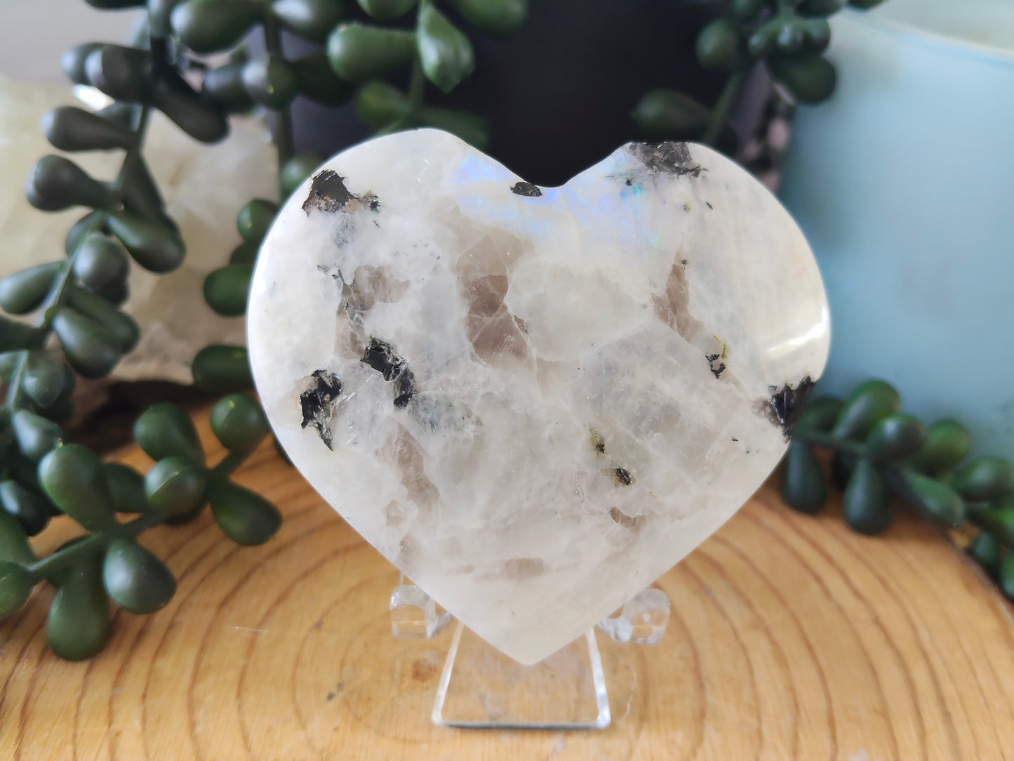 Rainbow Moonstone Hearts