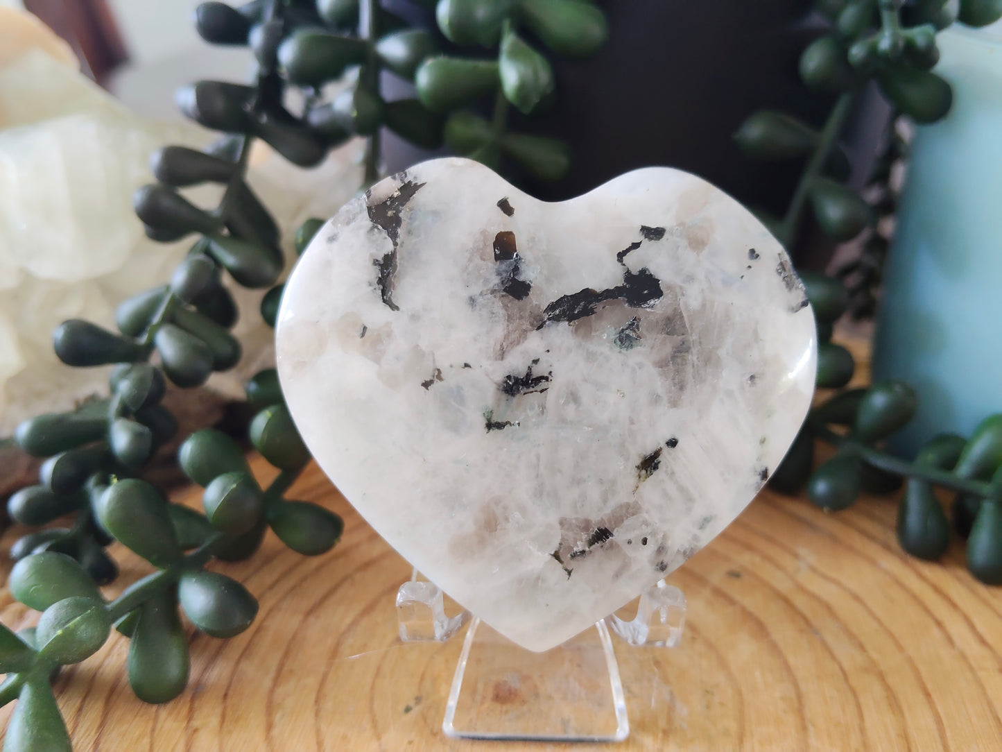 Rainbow Moonstone Hearts