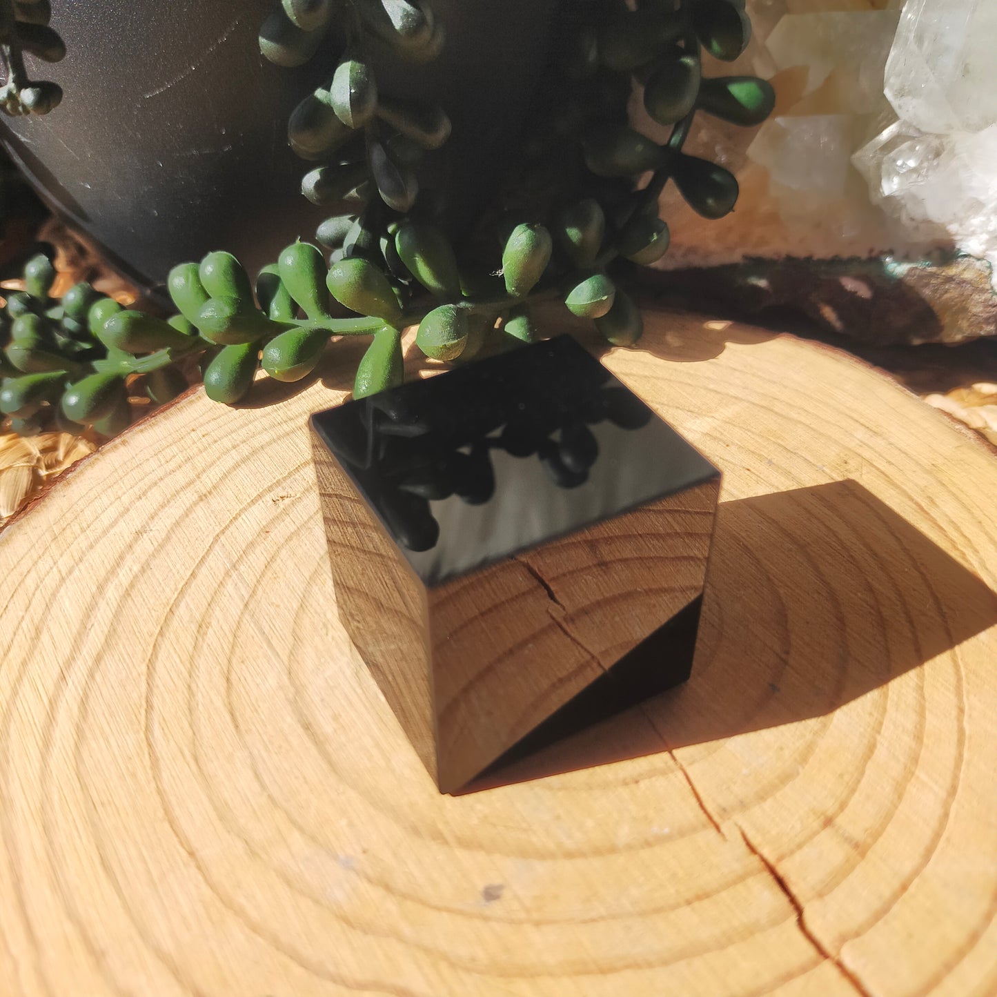 Black Obsidian Cube