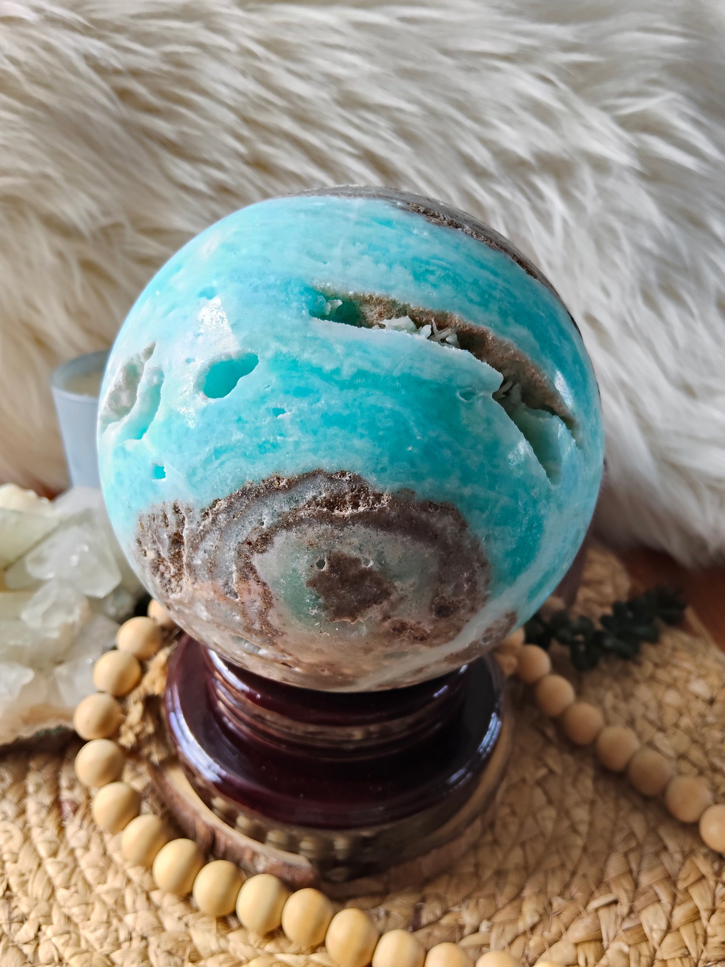 Large Hemimorphite Sphere