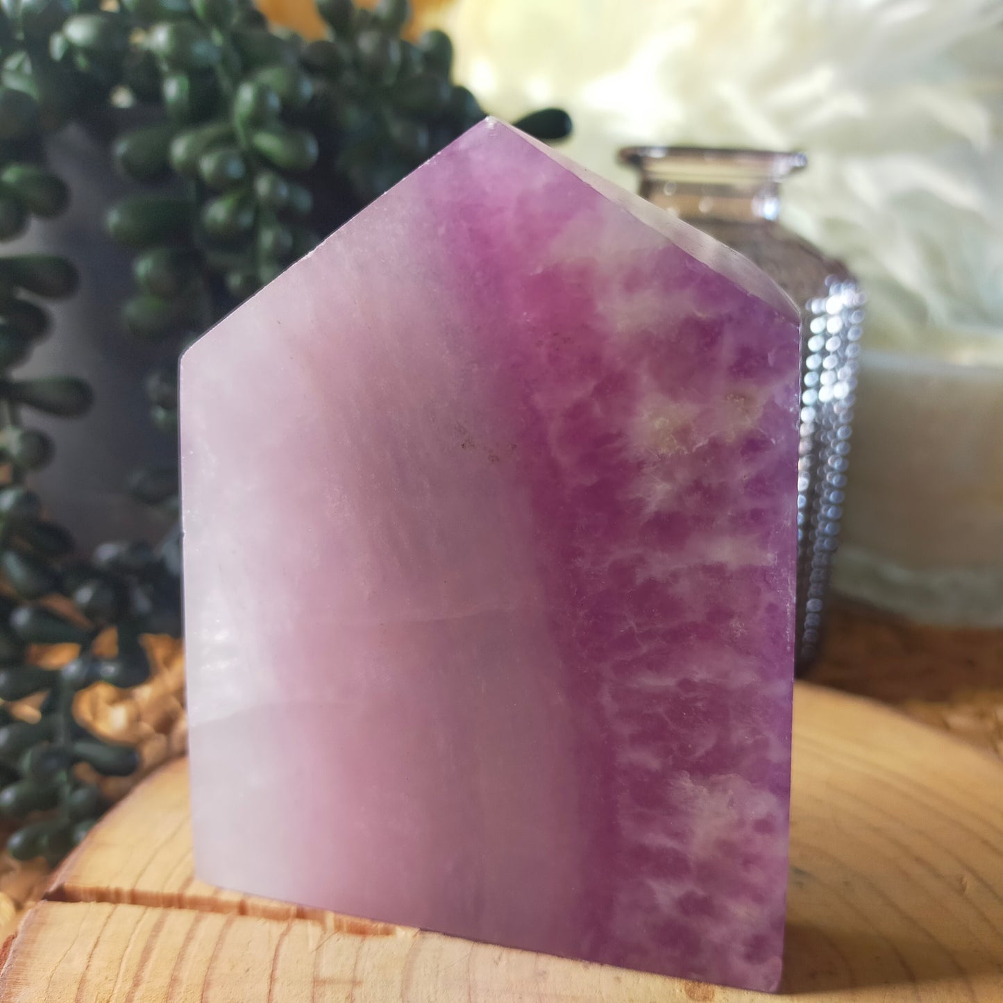 Silky Fluorite Slab Point